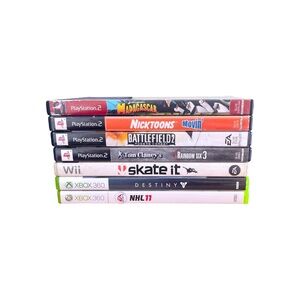 Bulk Lot Bundle 7x Games Xbox 360 PlayStation PS2 and Nintendo Wii (Untested)